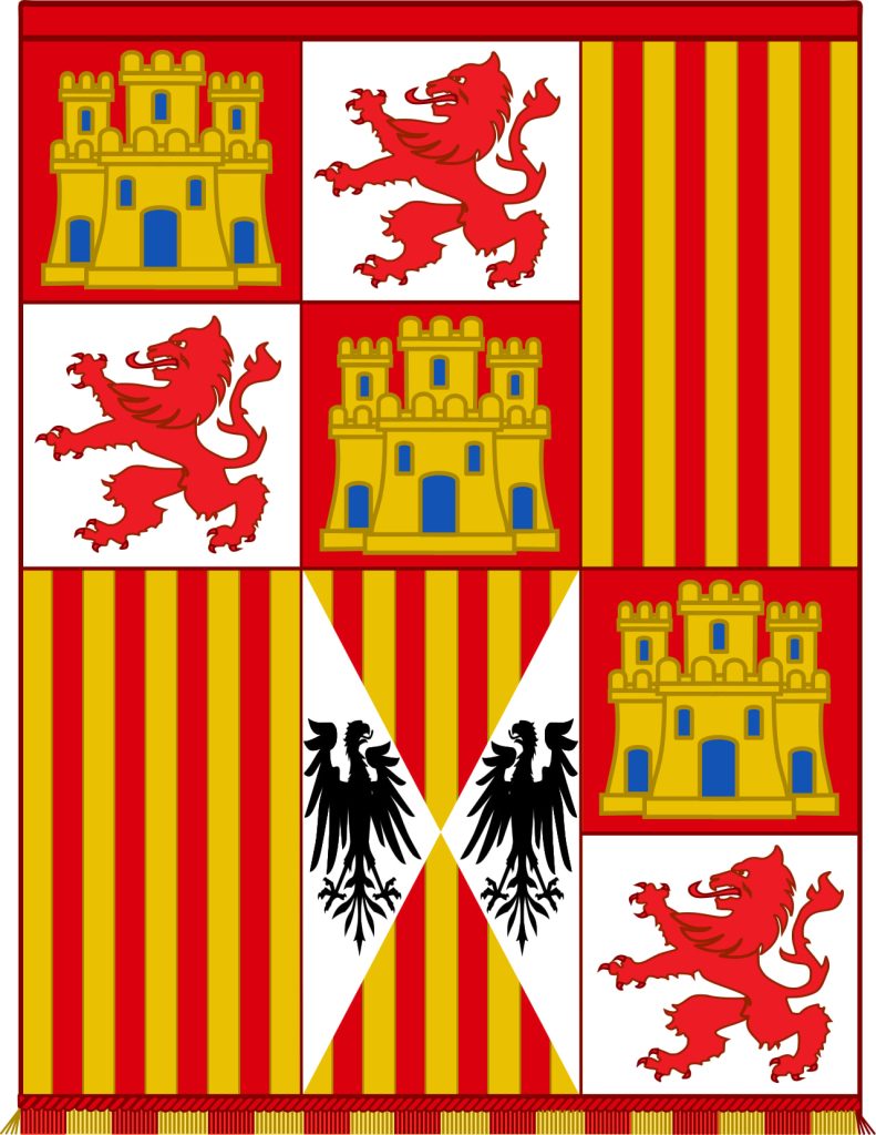 Standard of Castile and León, with which Christopher Columbus is presumed to have arrived in the New World.